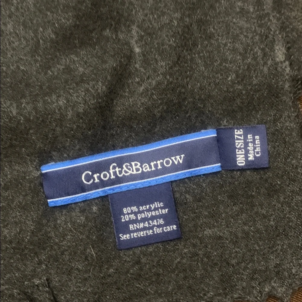Winter warm super soft Gray Fringed Scarf